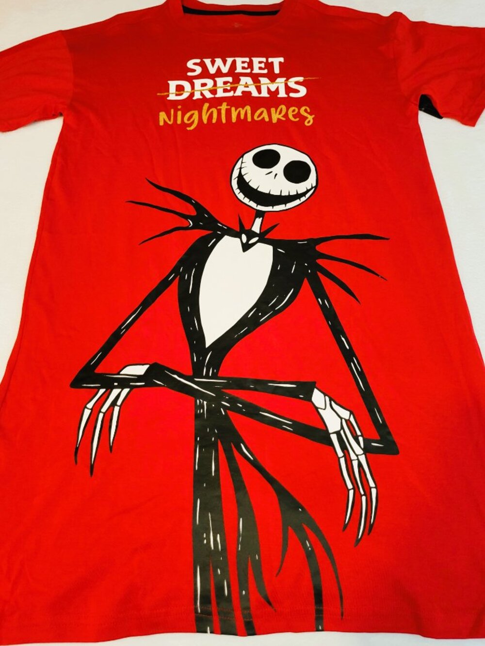Disney Jack Skellington Sweet Dreams Nightmares Sleepshirt NWT 100% Cotton Small - Picture 9 of 11